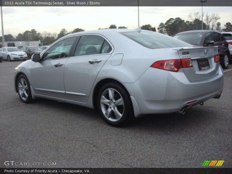 Silver Moon / Ebony 2012 Acura TSX Technology Sedan
