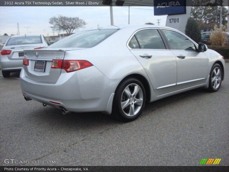 Silver Moon / Ebony 2012 Acura TSX Technology Sedan