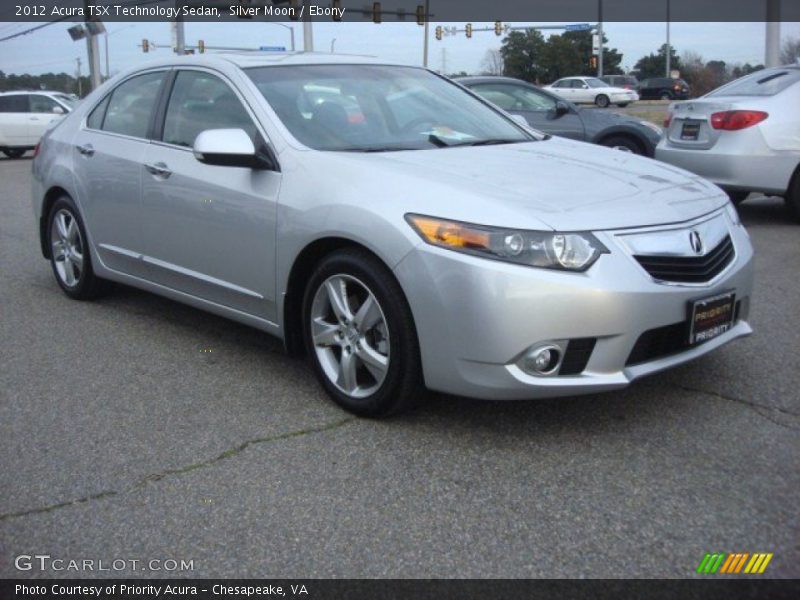 Silver Moon / Ebony 2012 Acura TSX Technology Sedan