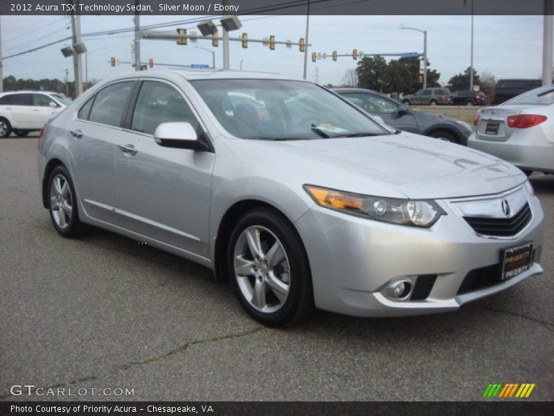 Silver Moon / Ebony 2012 Acura TSX Technology Sedan