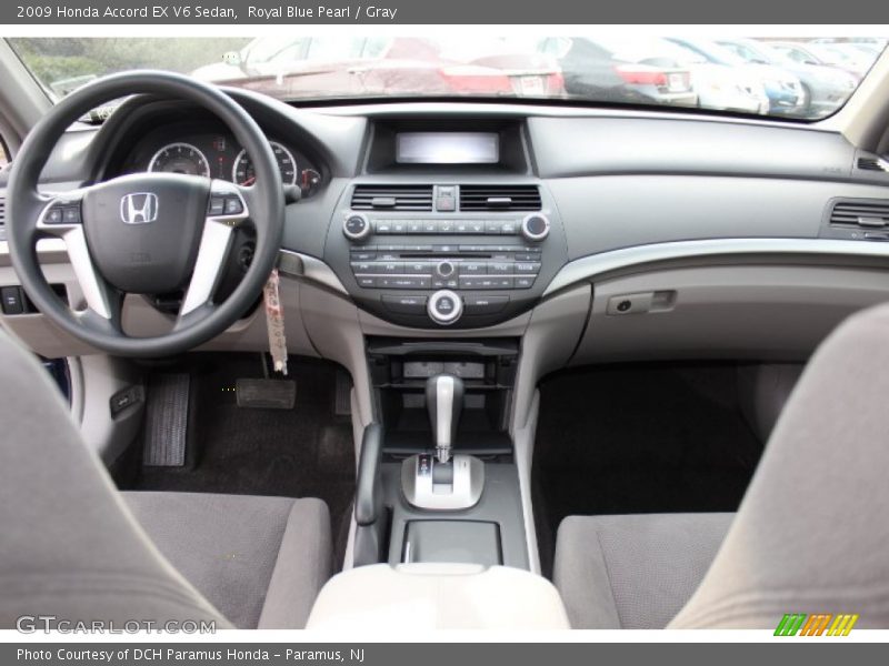 Royal Blue Pearl / Gray 2009 Honda Accord EX V6 Sedan