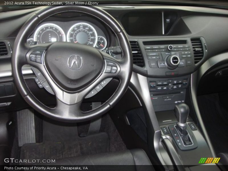 Silver Moon / Ebony 2012 Acura TSX Technology Sedan