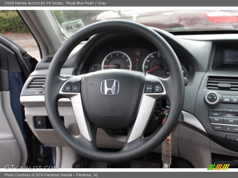 Royal Blue Pearl / Gray 2009 Honda Accord EX V6 Sedan