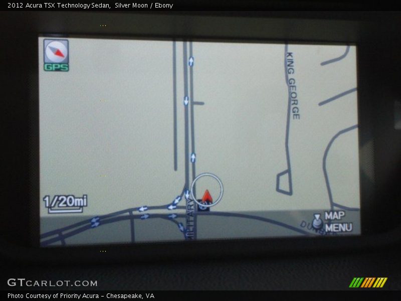 Silver Moon / Ebony 2012 Acura TSX Technology Sedan