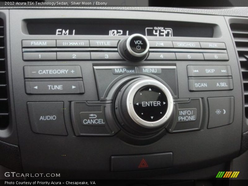 Silver Moon / Ebony 2012 Acura TSX Technology Sedan