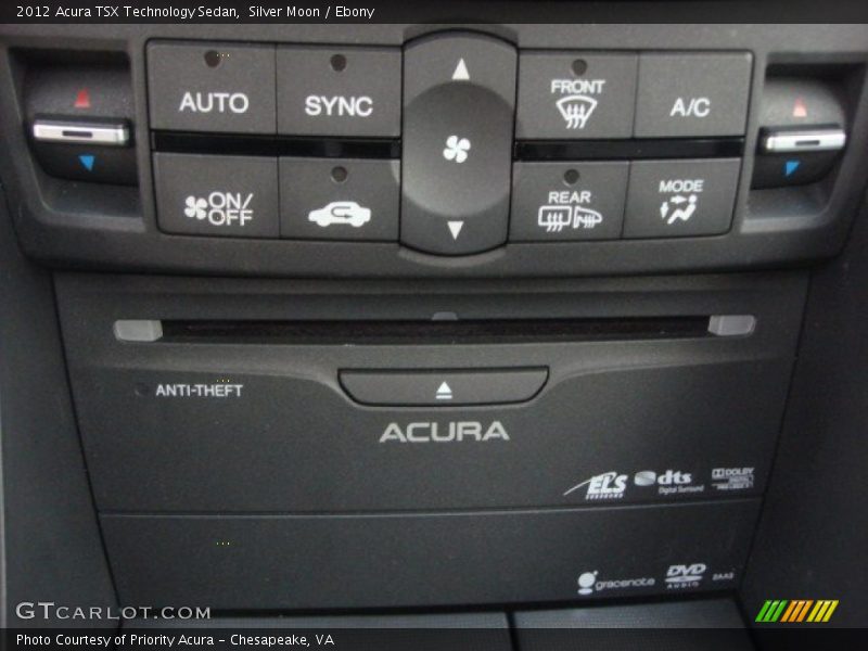 Silver Moon / Ebony 2012 Acura TSX Technology Sedan