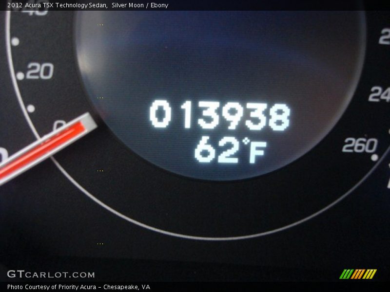 Silver Moon / Ebony 2012 Acura TSX Technology Sedan