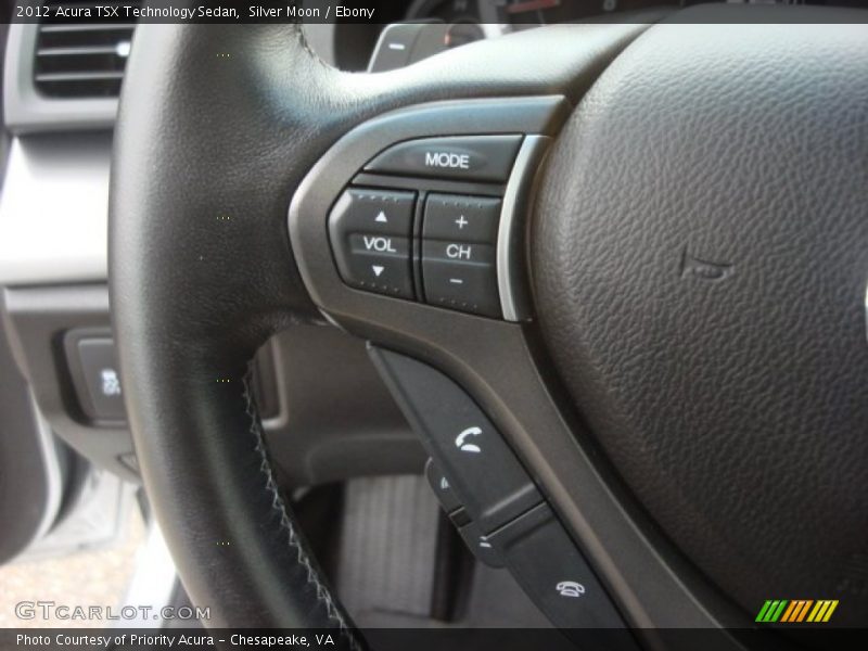 Silver Moon / Ebony 2012 Acura TSX Technology Sedan