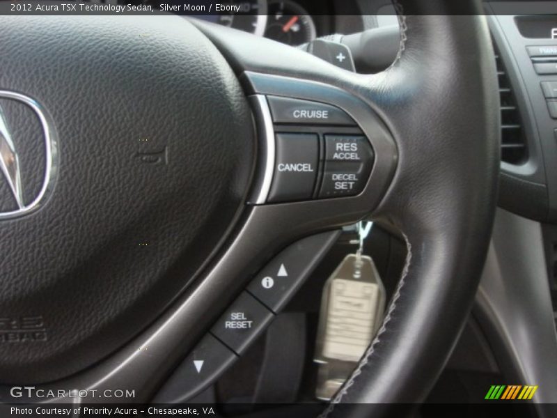 Silver Moon / Ebony 2012 Acura TSX Technology Sedan