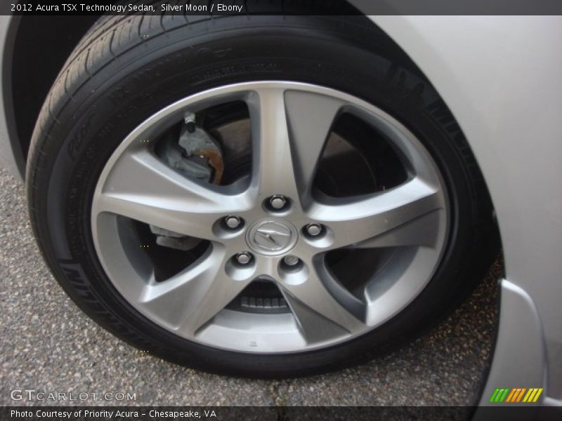 Silver Moon / Ebony 2012 Acura TSX Technology Sedan