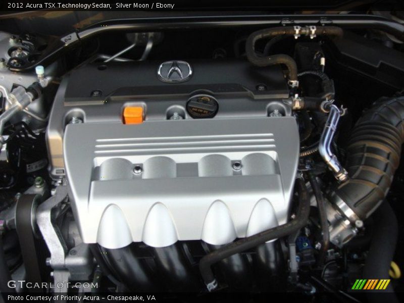 Silver Moon / Ebony 2012 Acura TSX Technology Sedan