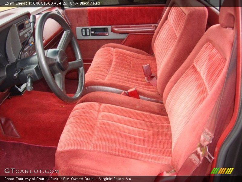  1990 C/K C1500 454 SS Red Interior