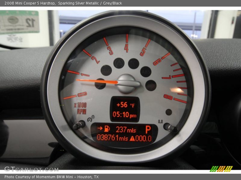 Sparkling Silver Metallic / Grey/Black 2008 Mini Cooper S Hardtop