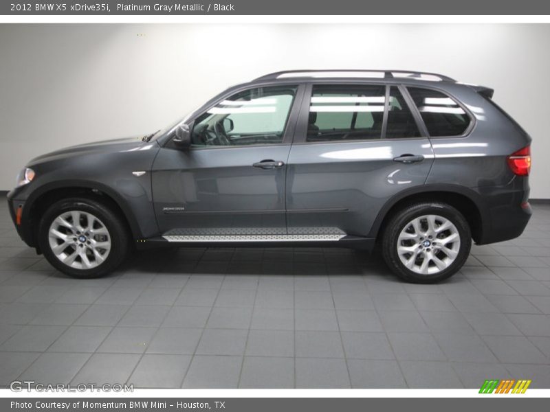 Platinum Gray Metallic / Black 2012 BMW X5 xDrive35i