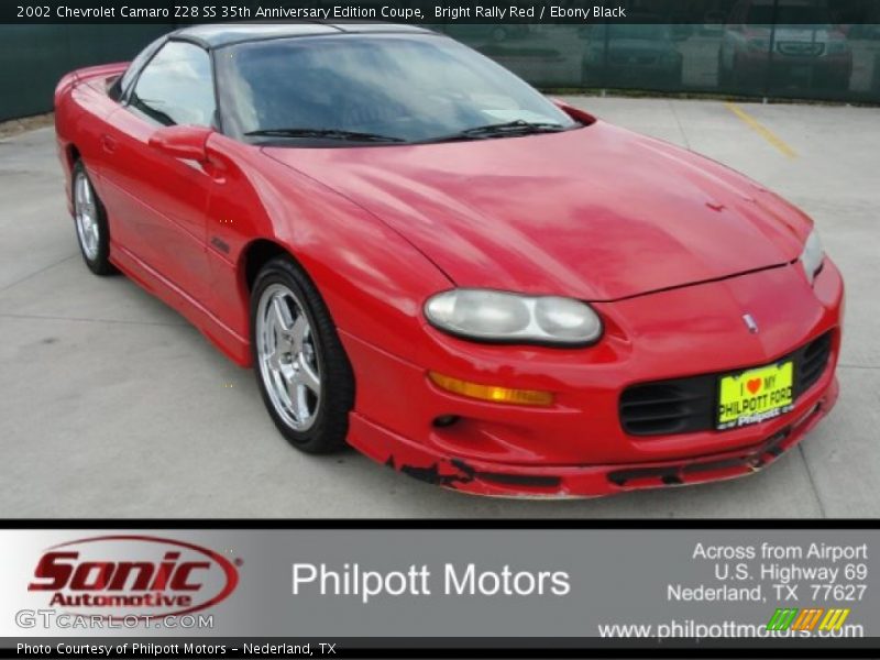 Bright Rally Red / Ebony Black 2002 Chevrolet Camaro Z28 SS 35th Anniversary Edition Coupe