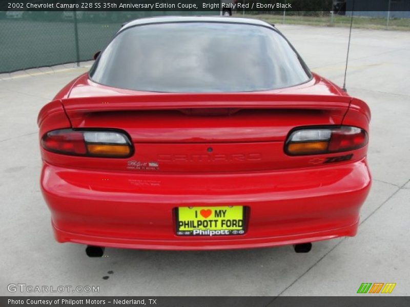 Bright Rally Red / Ebony Black 2002 Chevrolet Camaro Z28 SS 35th Anniversary Edition Coupe