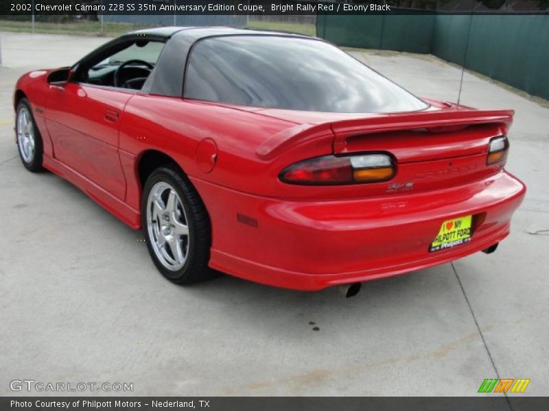 Bright Rally Red / Ebony Black 2002 Chevrolet Camaro Z28 SS 35th Anniversary Edition Coupe