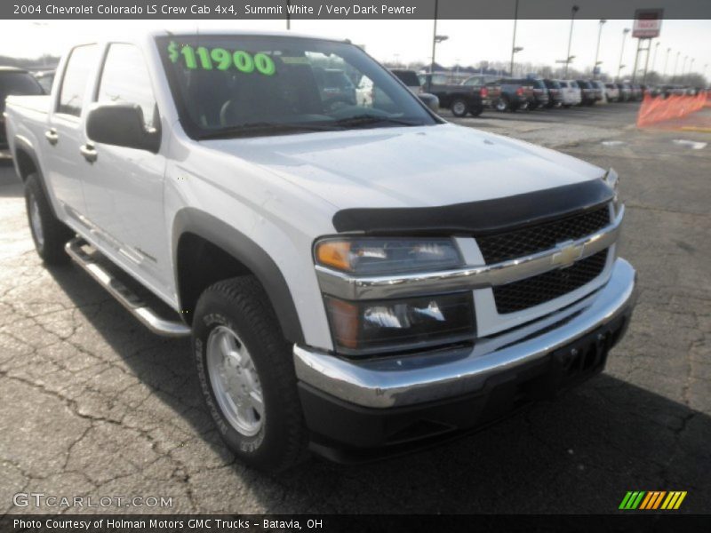 Summit White / Very Dark Pewter 2004 Chevrolet Colorado LS Crew Cab 4x4