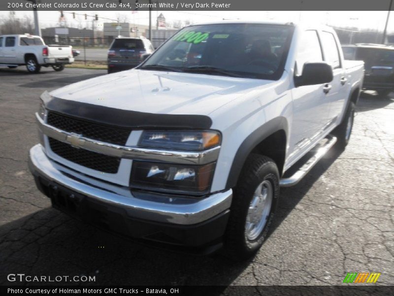 Summit White / Very Dark Pewter 2004 Chevrolet Colorado LS Crew Cab 4x4