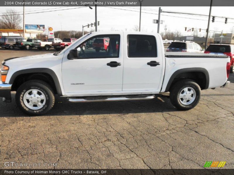 Summit White / Very Dark Pewter 2004 Chevrolet Colorado LS Crew Cab 4x4