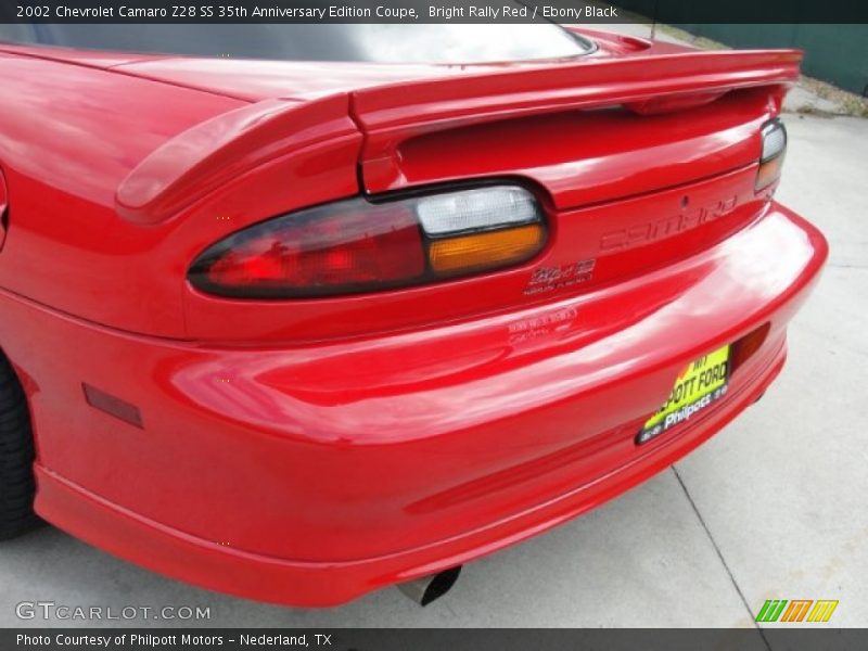 Bright Rally Red / Ebony Black 2002 Chevrolet Camaro Z28 SS 35th Anniversary Edition Coupe