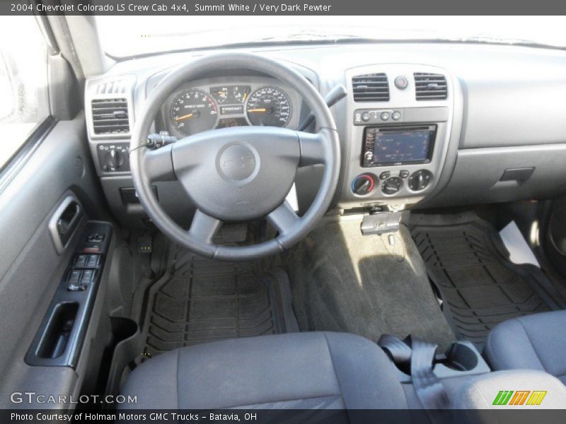 Summit White / Very Dark Pewter 2004 Chevrolet Colorado LS Crew Cab 4x4