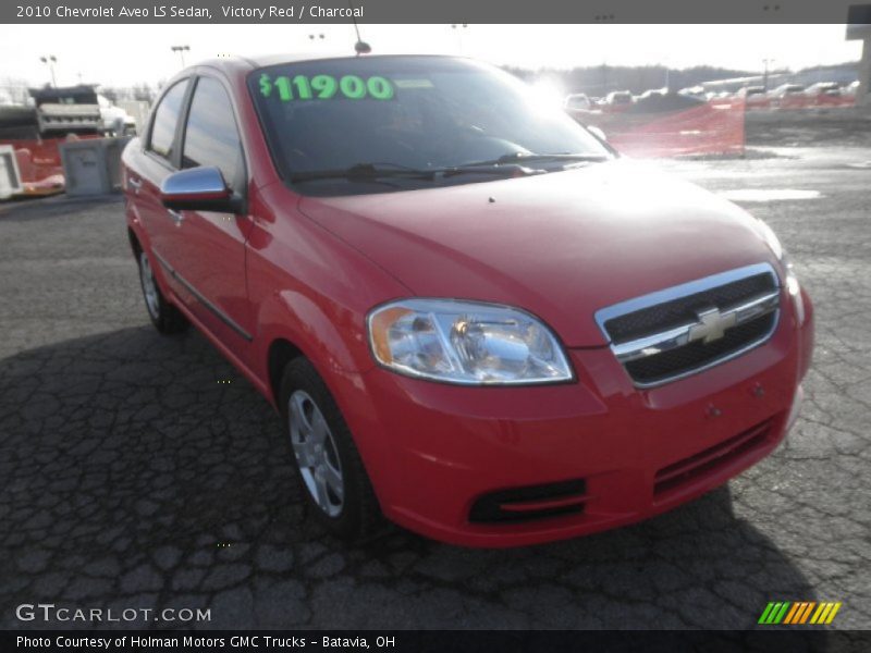 Victory Red / Charcoal 2010 Chevrolet Aveo LS Sedan