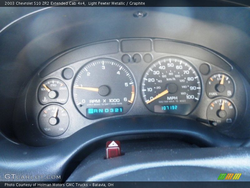 Light Pewter Metallic / Graphite 2003 Chevrolet S10 ZR2 Extended Cab 4x4