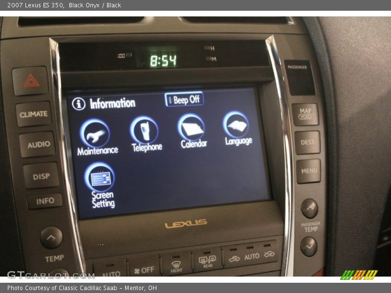 Black Onyx / Black 2007 Lexus ES 350