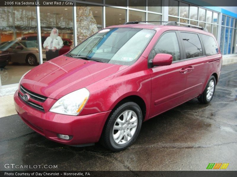 Claret Red / Gray 2006 Kia Sedona LX