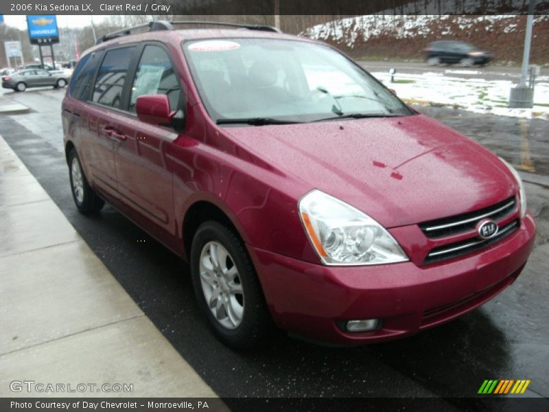 Claret Red / Gray 2006 Kia Sedona LX