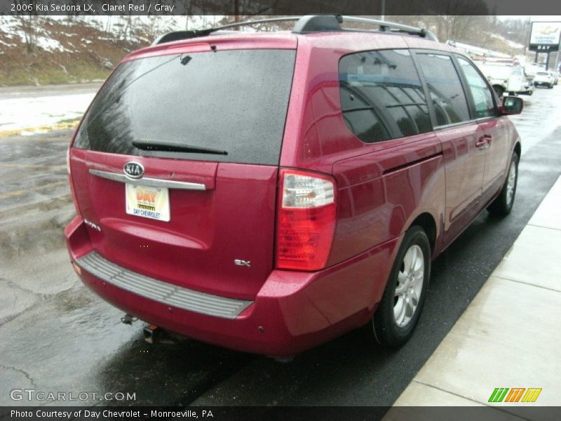 Claret Red / Gray 2006 Kia Sedona LX