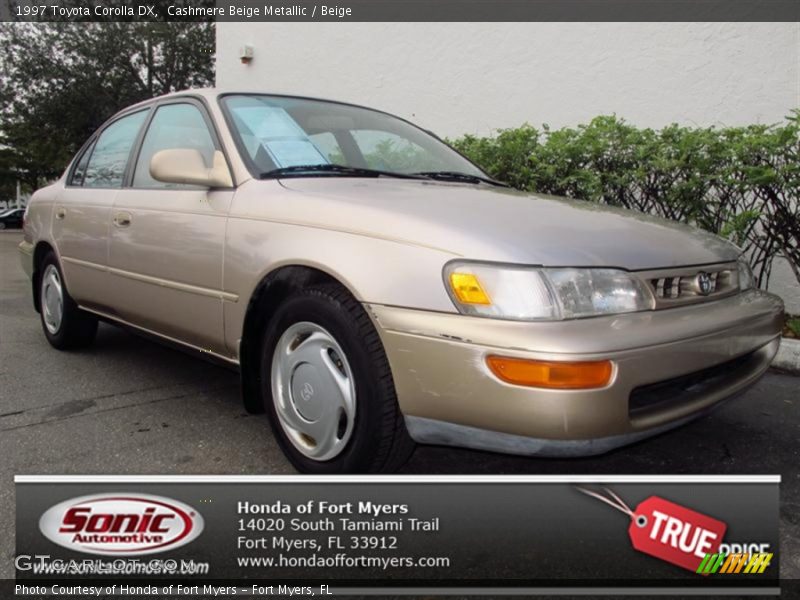 Cashmere Beige Metallic / Beige 1997 Toyota Corolla DX