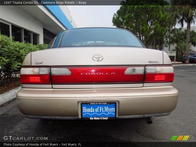 Cashmere Beige Metallic / Beige 1997 Toyota Corolla DX