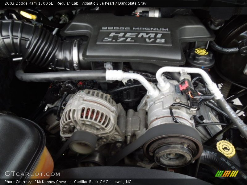 Atlantic Blue Pearl / Dark Slate Gray 2003 Dodge Ram 1500 SLT Regular Cab