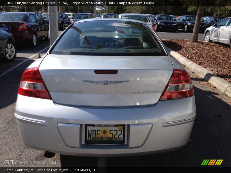 Bright Silver Metallic / Dark Taupe/Medium Taupe 2004 Chrysler Sebring Limited Coupe