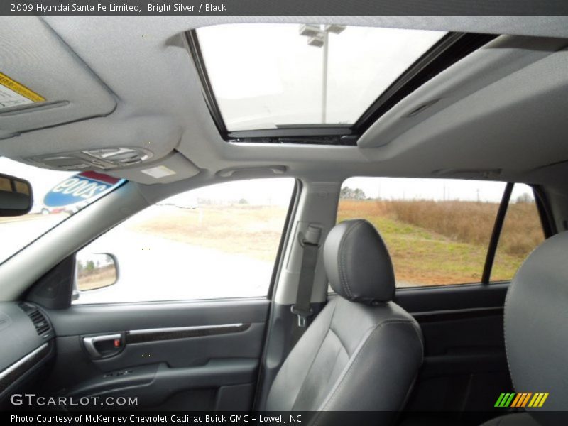 Bright Silver / Black 2009 Hyundai Santa Fe Limited