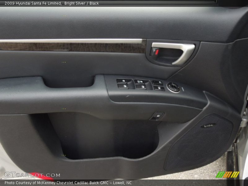 Bright Silver / Black 2009 Hyundai Santa Fe Limited