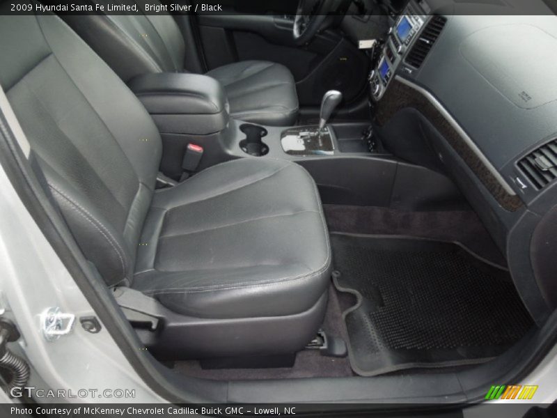 Bright Silver / Black 2009 Hyundai Santa Fe Limited
