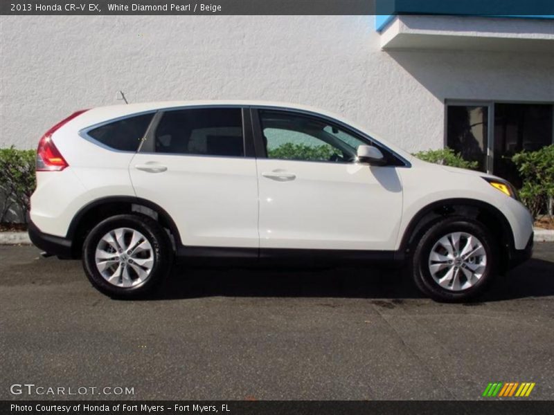 White Diamond Pearl / Beige 2013 Honda CR-V EX