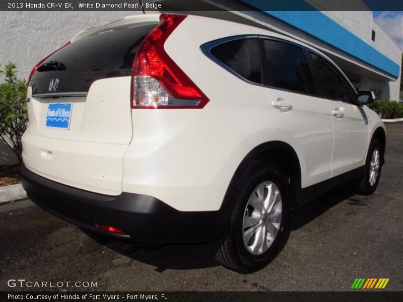 White Diamond Pearl / Beige 2013 Honda CR-V EX