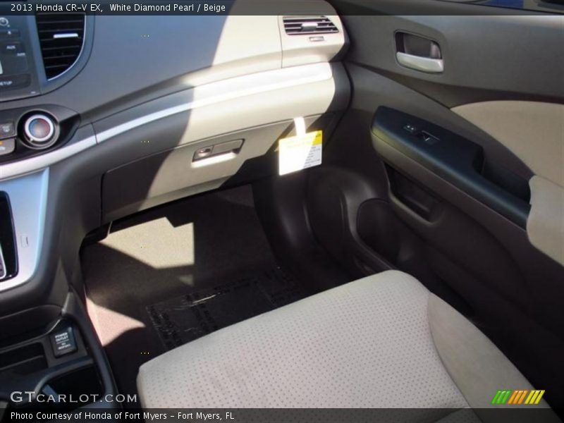 White Diamond Pearl / Beige 2013 Honda CR-V EX
