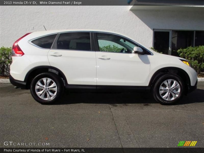 White Diamond Pearl / Beige 2013 Honda CR-V EX