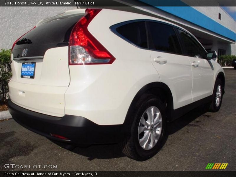 White Diamond Pearl / Beige 2013 Honda CR-V EX