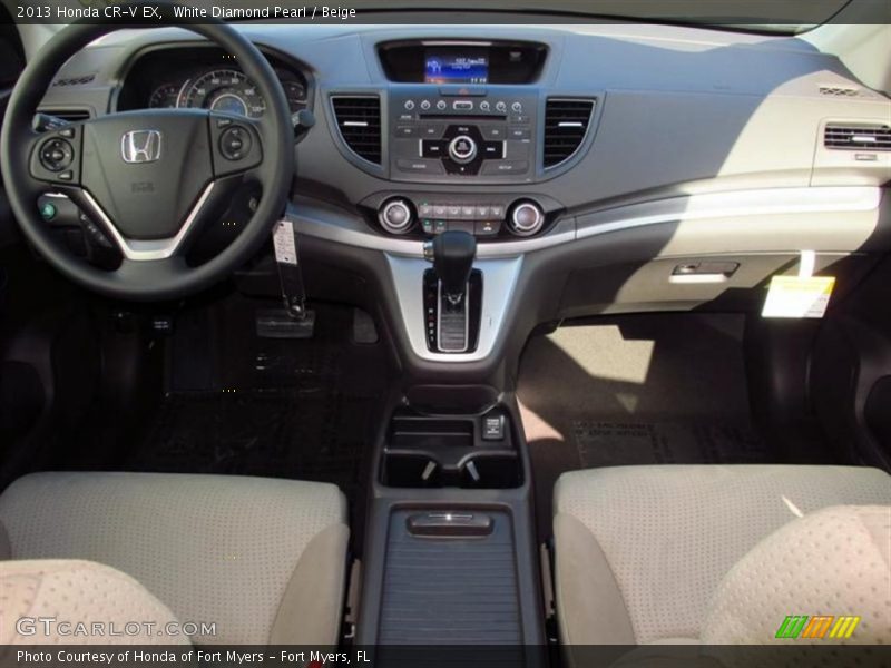 White Diamond Pearl / Beige 2013 Honda CR-V EX