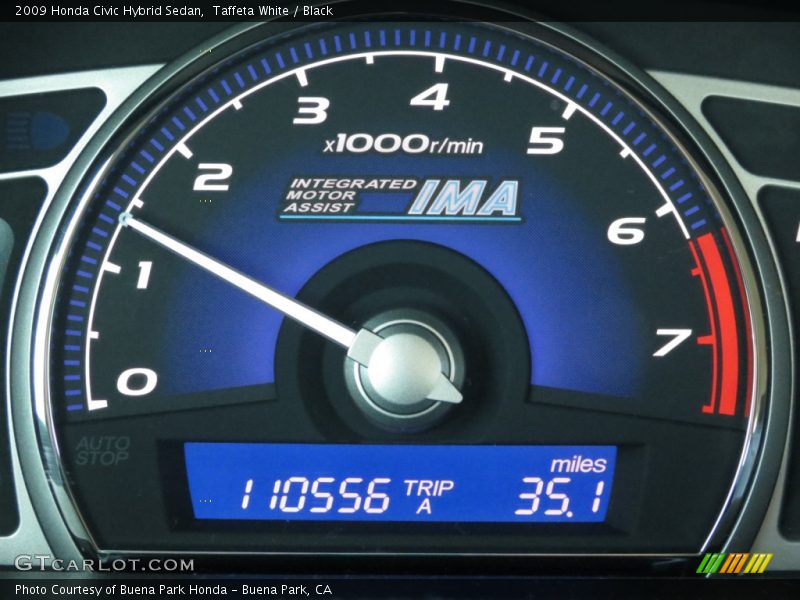 Taffeta White / Black 2009 Honda Civic Hybrid Sedan