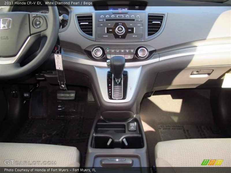 White Diamond Pearl / Beige 2013 Honda CR-V EX