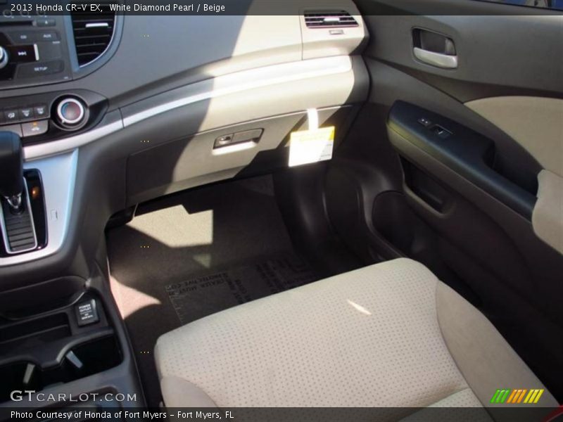 White Diamond Pearl / Beige 2013 Honda CR-V EX