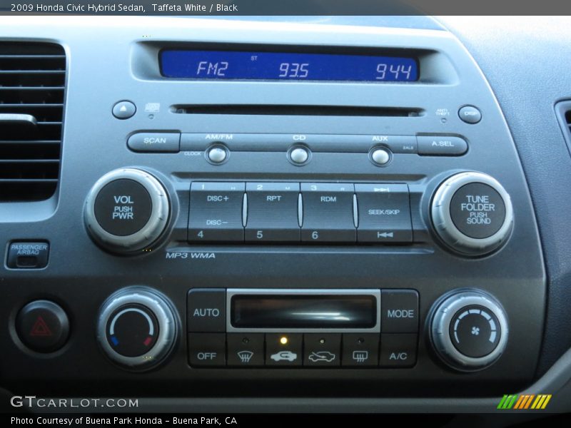 Taffeta White / Black 2009 Honda Civic Hybrid Sedan