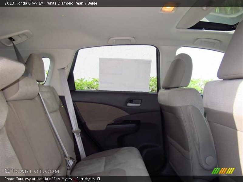 White Diamond Pearl / Beige 2013 Honda CR-V EX